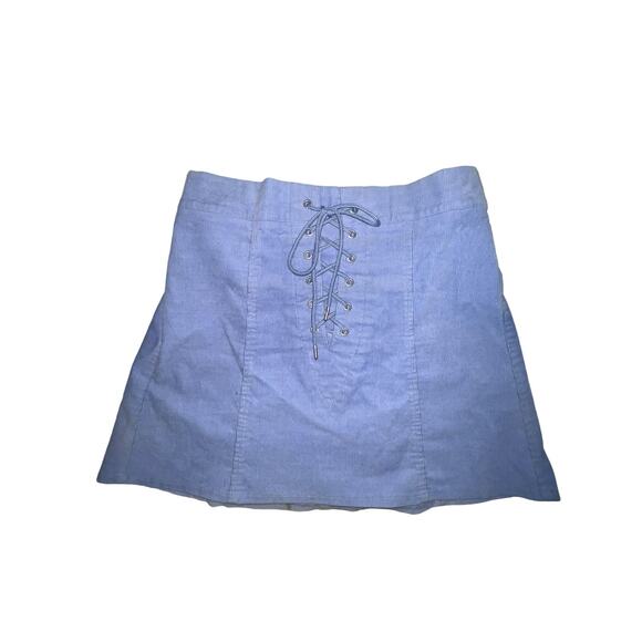 Freshman Brand Women's Skirt Lt Blue Corduroy Size M EUC - Picture 1 of 6